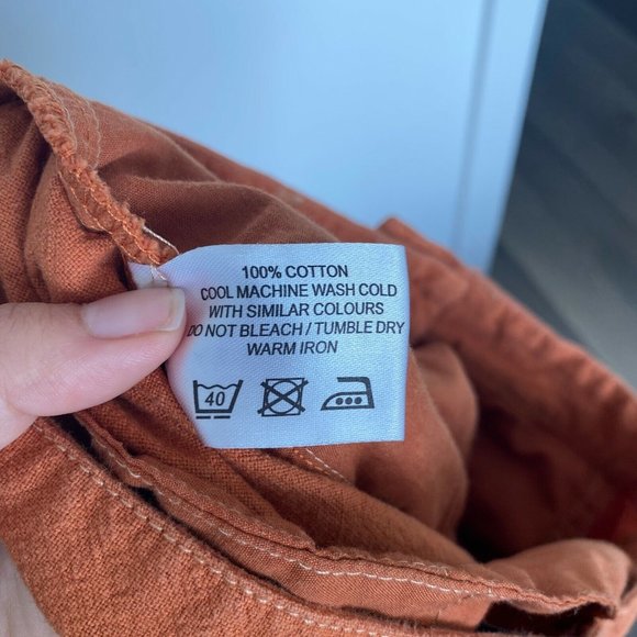 L.F. Markey Women's Henry Pleated Shorts in Burnt Orange Size US 4 - Picture 7 of 7